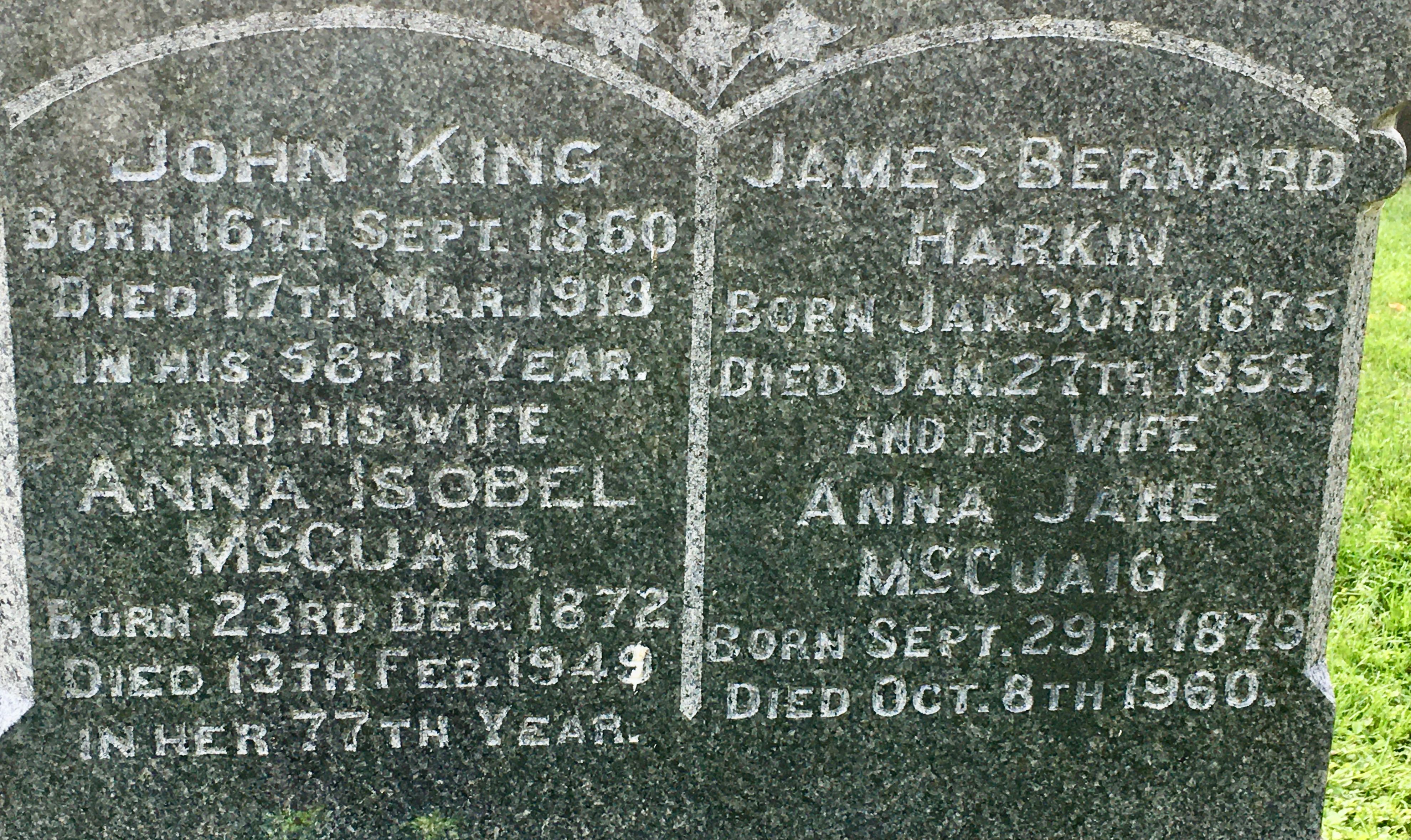 James Bernard Harkin grave
