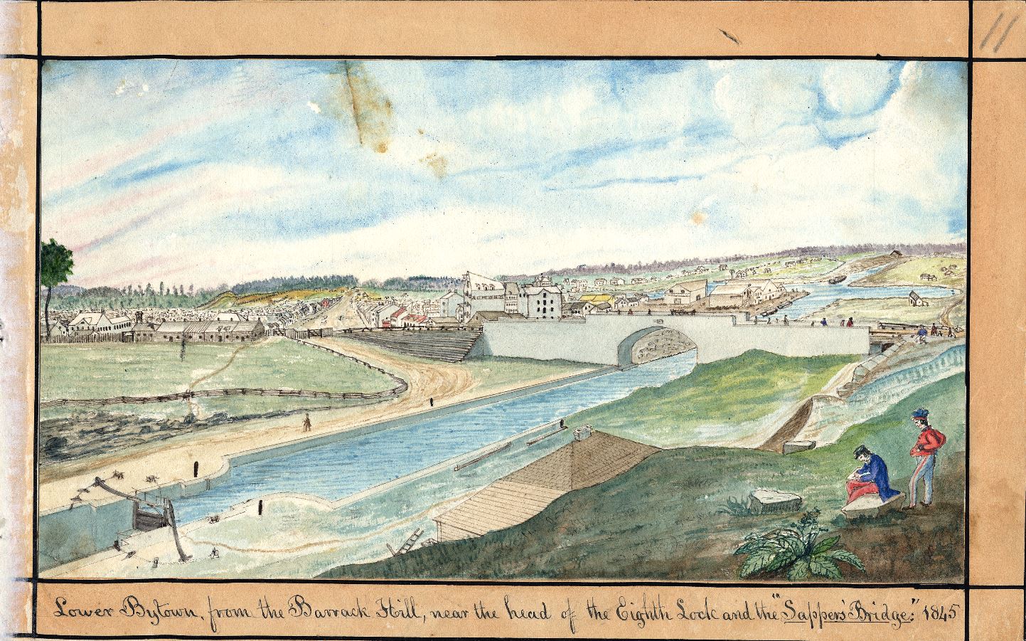 Lower Bytown from Barrack Hill 1845