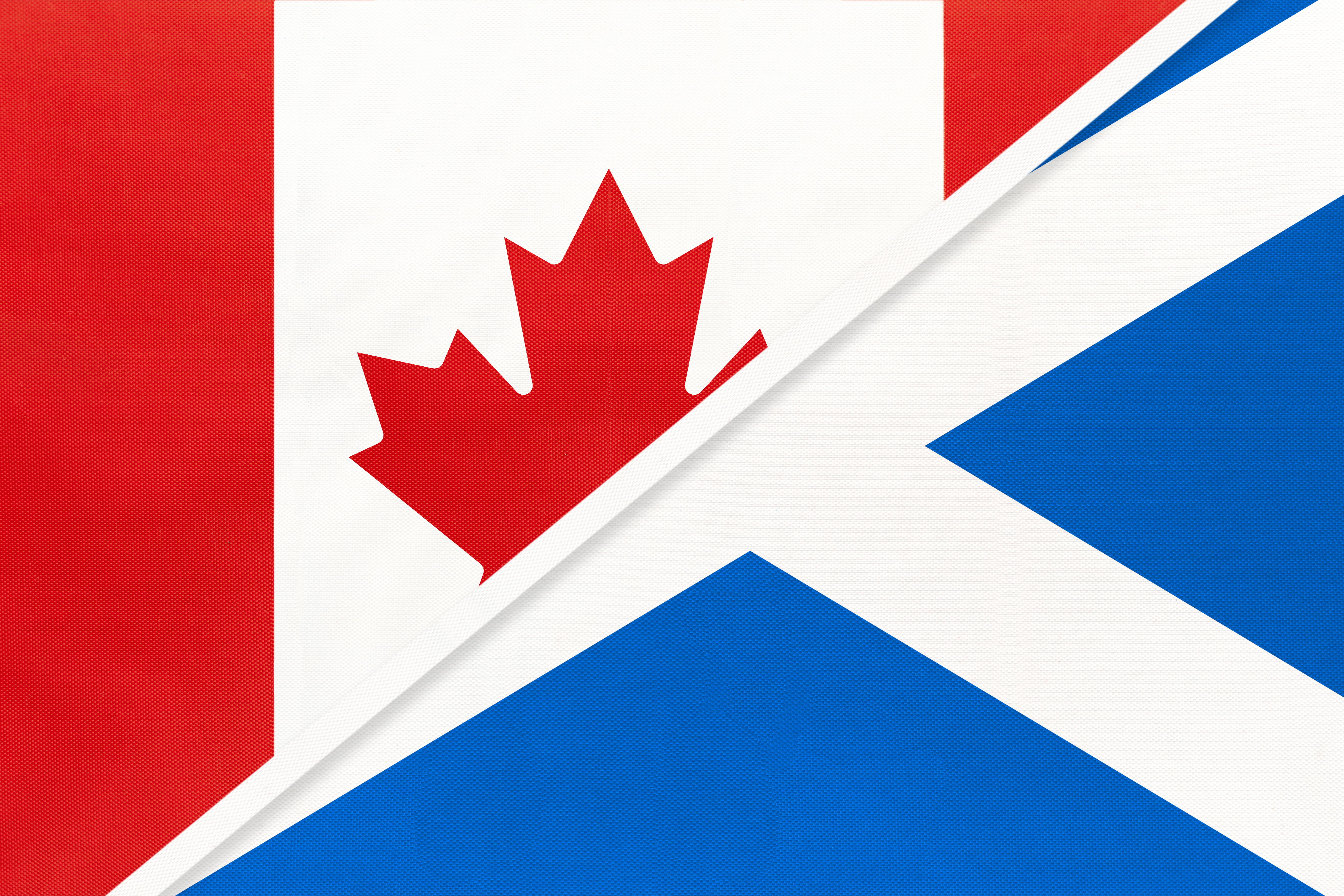 Canadian and Scottish Flags