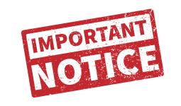 IMPORTANT NOTICE