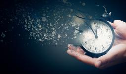 Concept of passing away, the clock breaks down